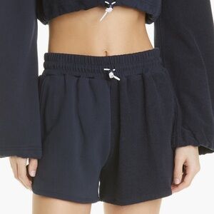 STAUD Navy Athletic Shorts